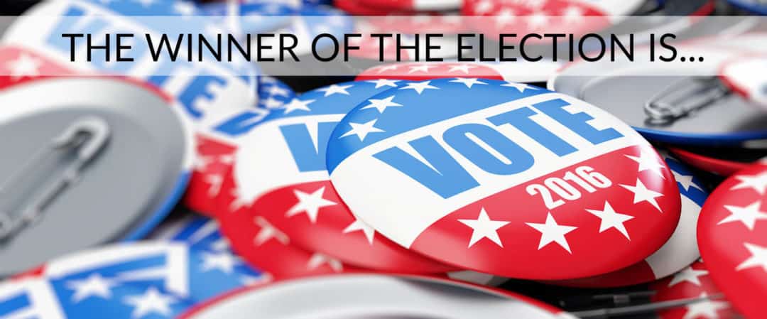 The winner of the election is…